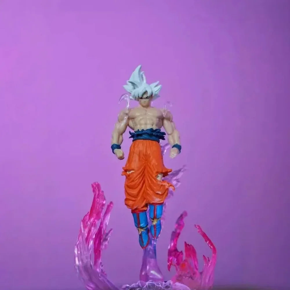 Anime Dragon Ball Figure with Light Ultra Instinct / Saiyan Son Goku