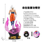 Anime Dragon Ball Figure with Light Ultra Instinct / Saiyan Son Goku