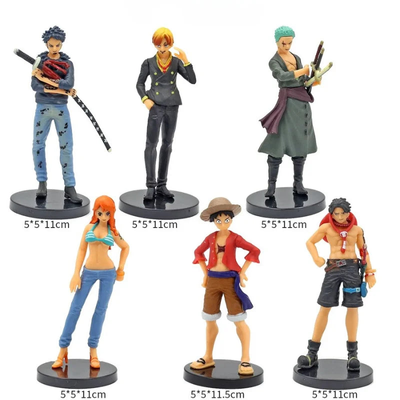 6pcs One Piece Anime Figures