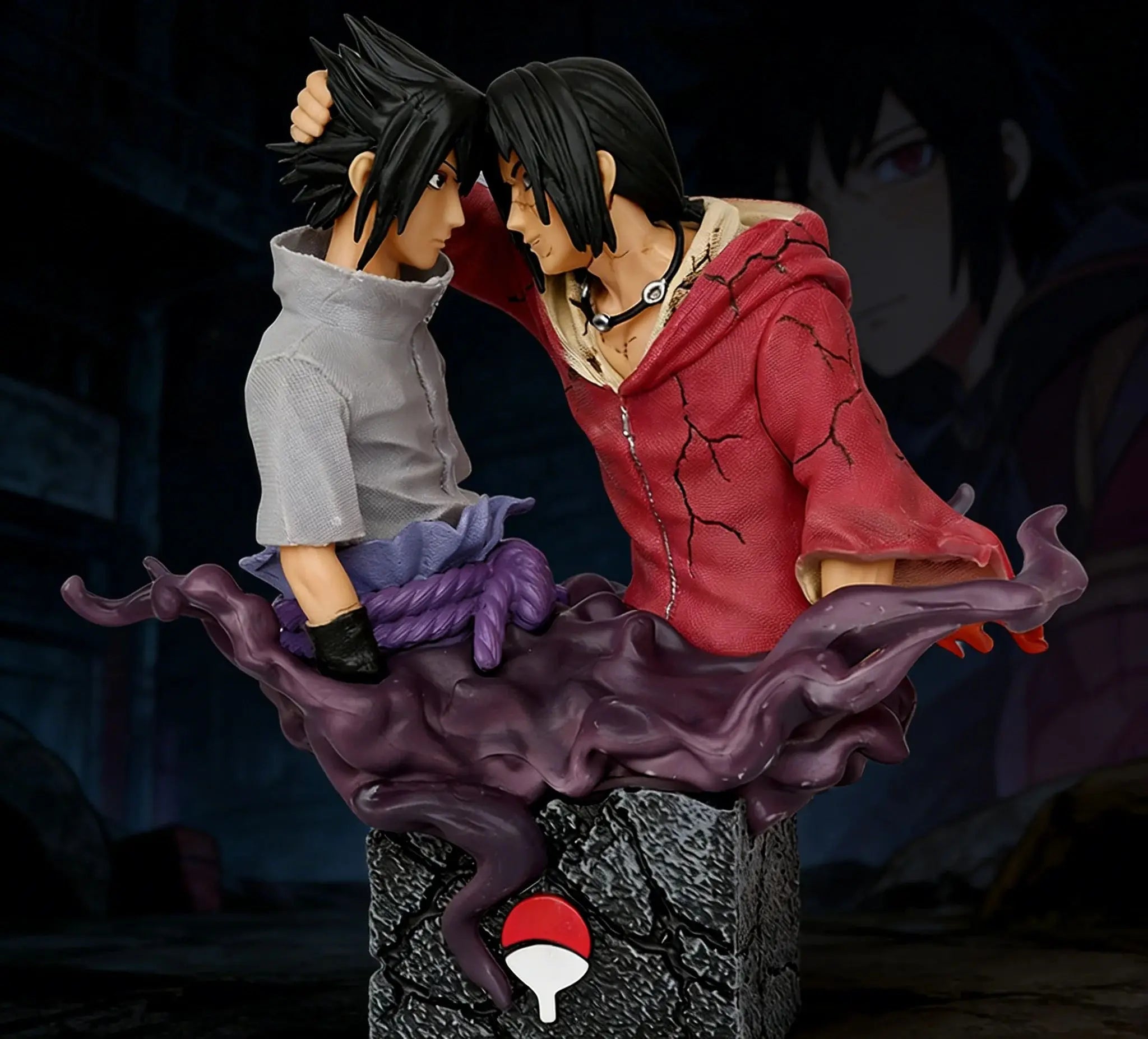 Naruto anime characters Sasuke Uchiha and Itachi Uchiha