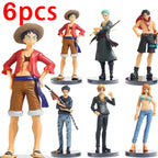 6pcs One Piece Anime Figures