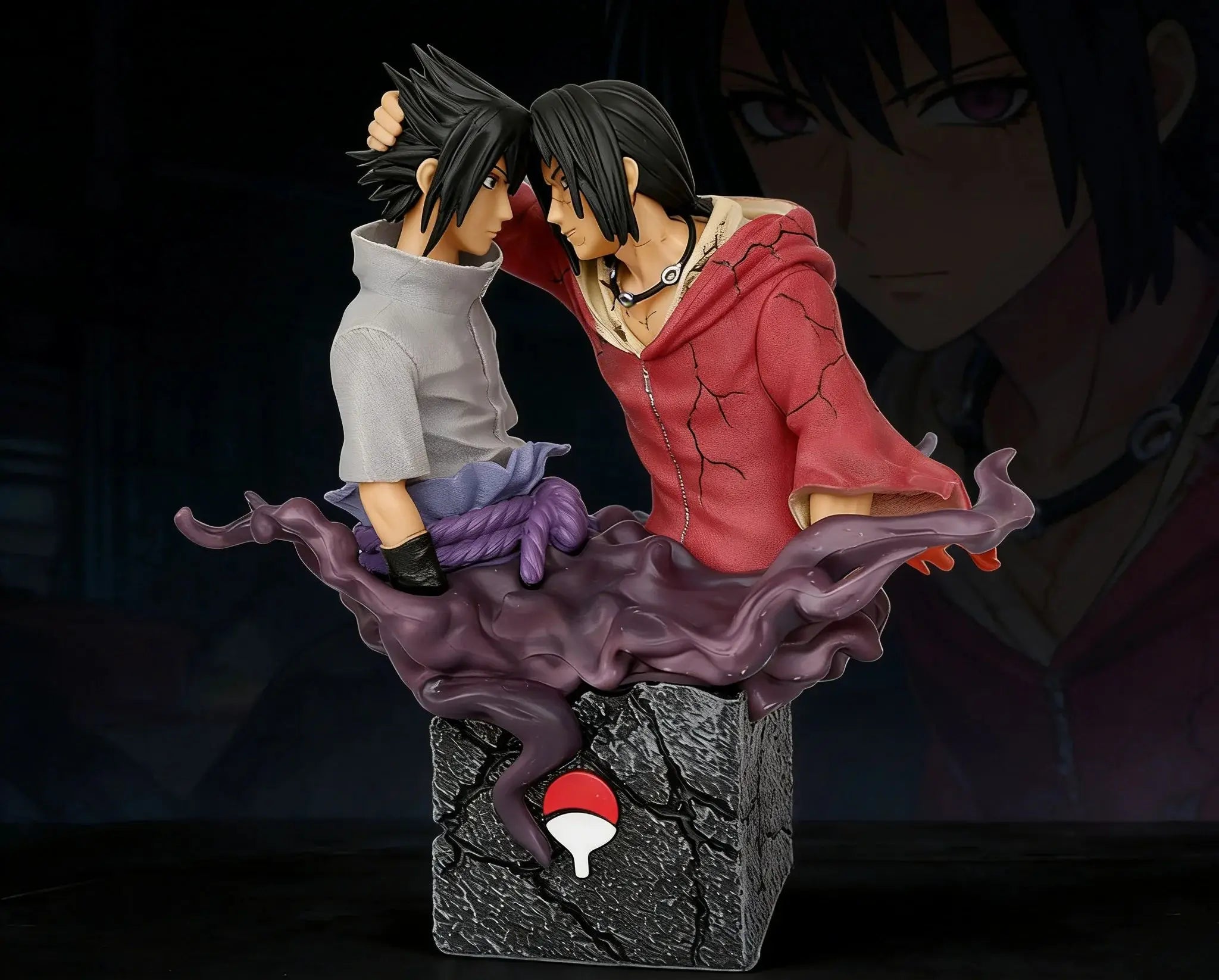 Naruto anime characters Sasuke Uchiha and Itachi Uchiha