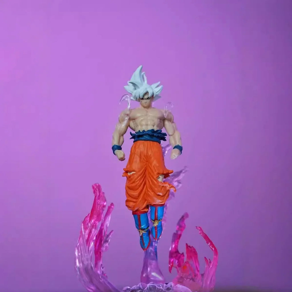 Anime Dragon Ball Figure with Light Ultra Instinct / Saiyan Son Goku